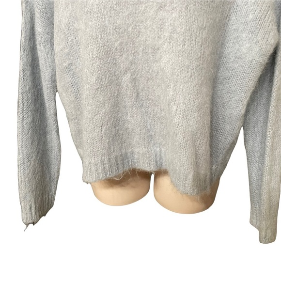Eileen Fisher Gray Mohair Alpaca Crew Neck Sweater Size M - Picture 8 of 11